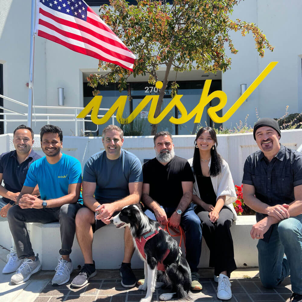 Workers assembling the aircraft