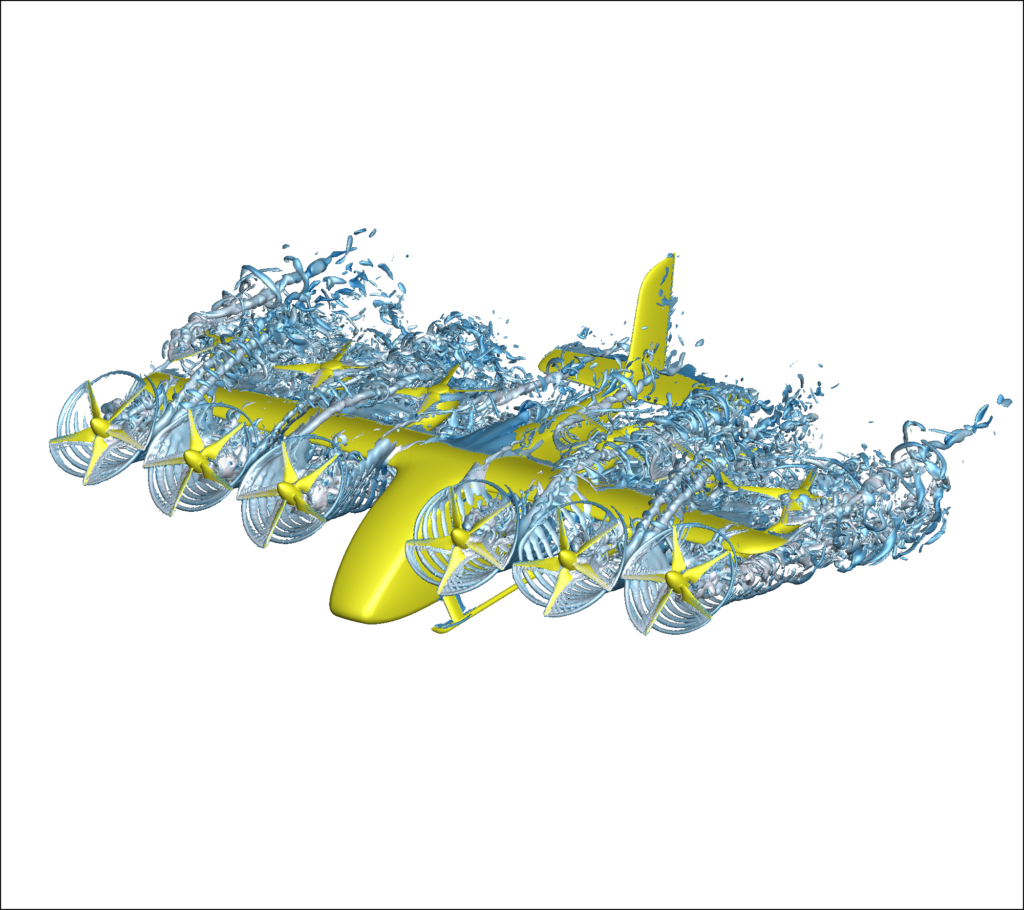 Unsteady computational fluid dynamics was used to simulate the aircraft in various phases of flight. This data served as the foundation for developing an accurate noise profile.